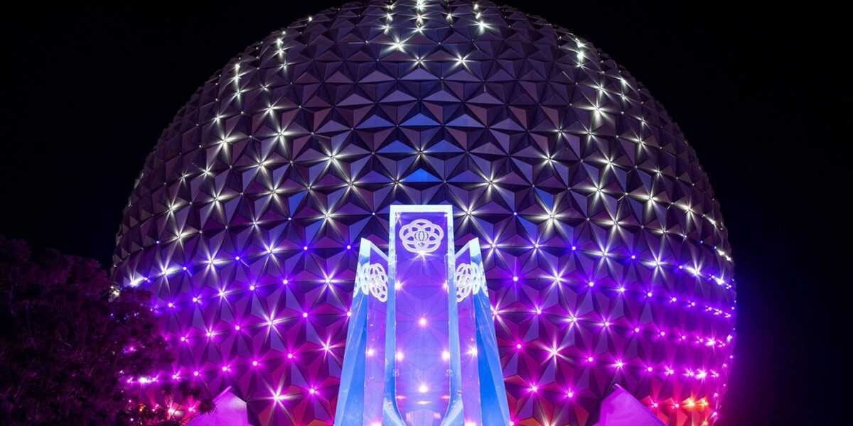 beacons of light at EPCOT spaceship earth