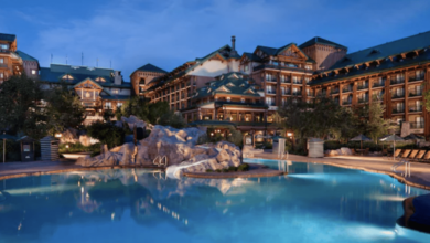 Wilderness Lodge pool at Disney World.