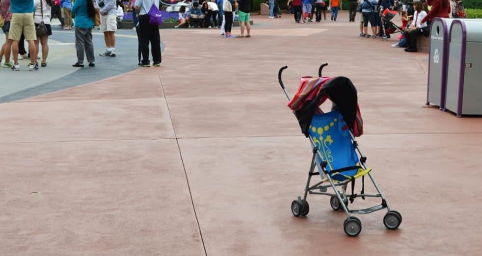 Stroller left unattended