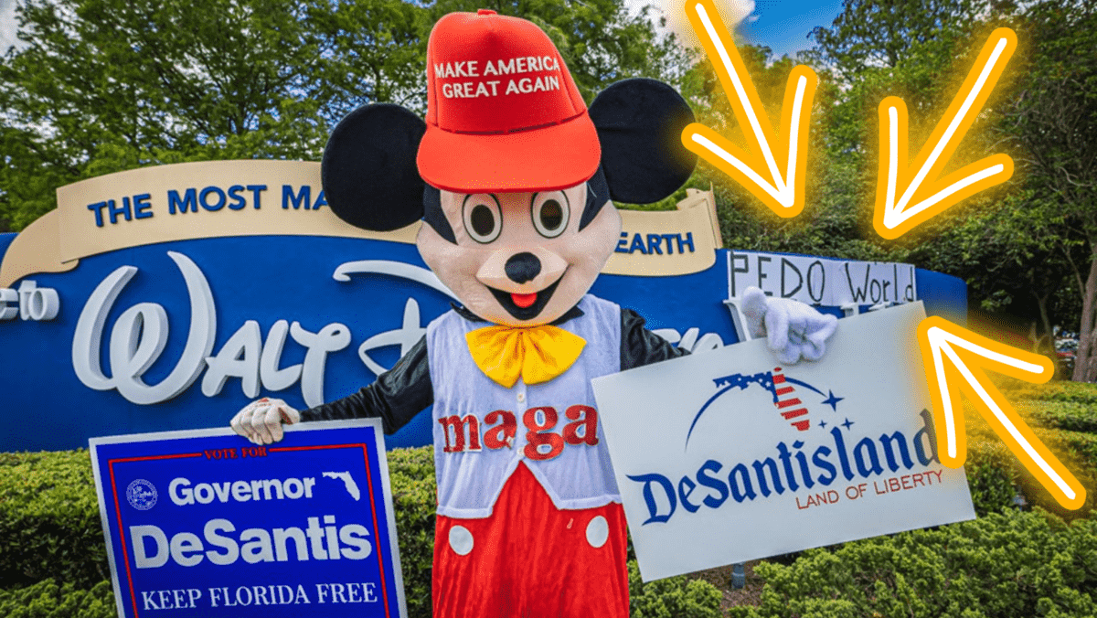 rally disney world gates pedo world sign mickey mouse