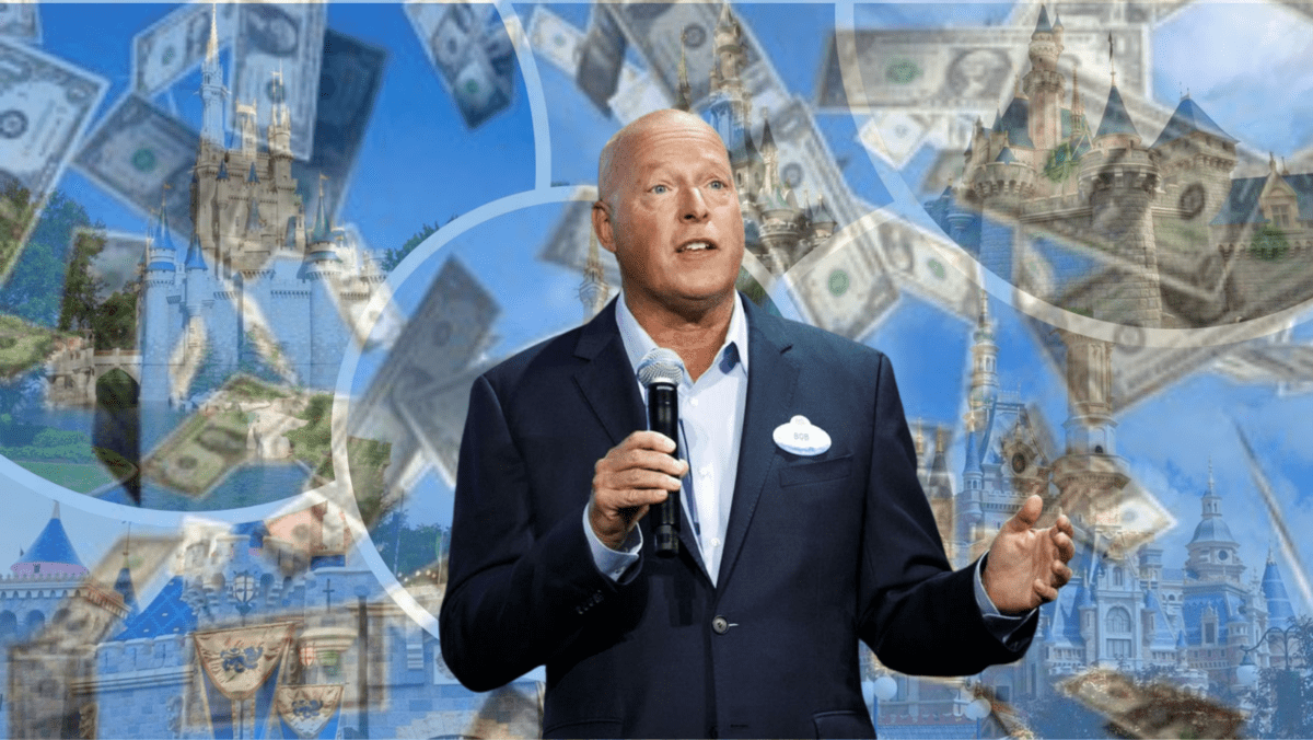 bob chapek disney castles dollar bills
