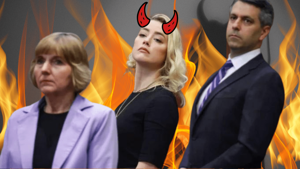 amber heard and attorneys and flames