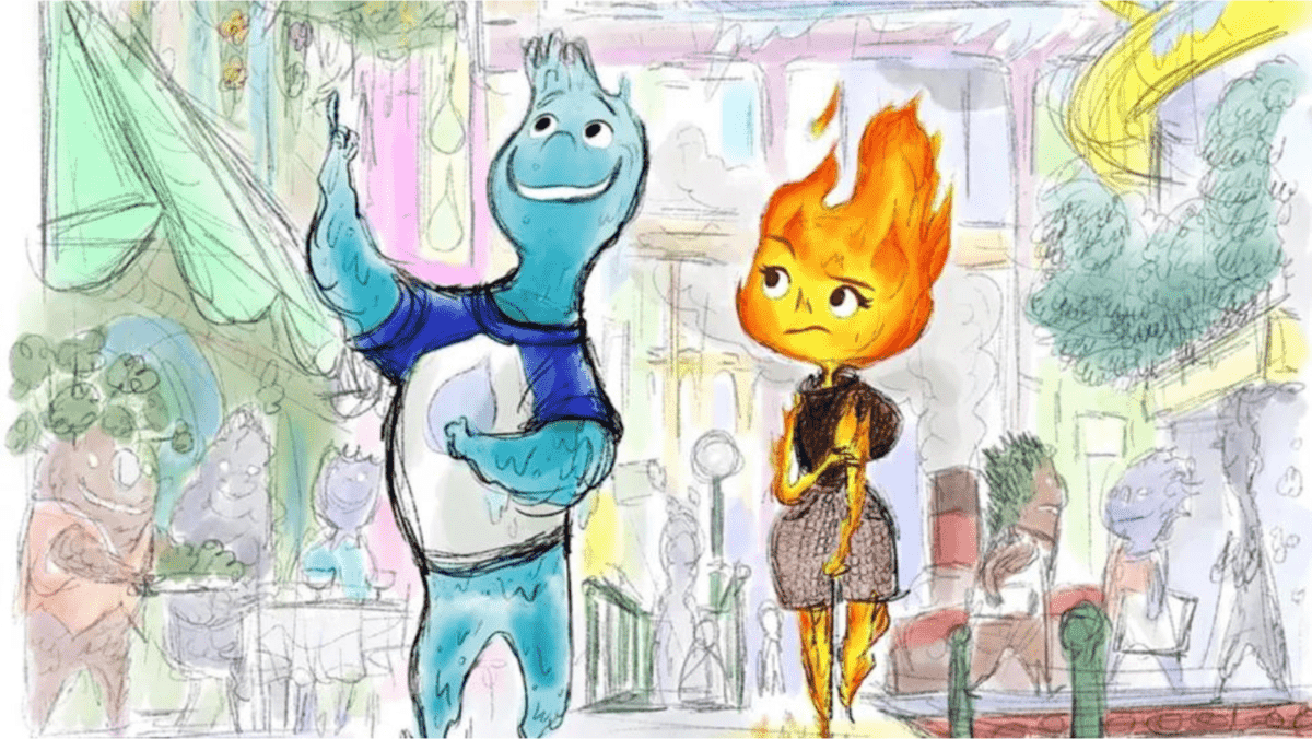wade and ember pixar elemental film concept art
