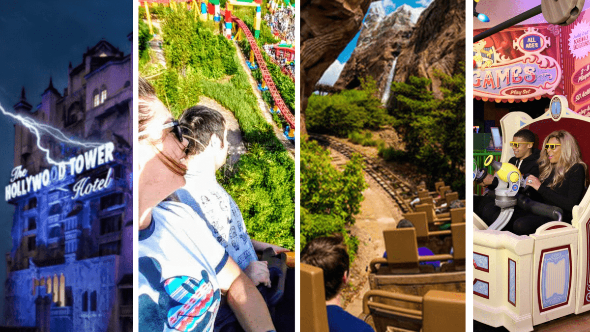 toy story mania slinky dog dash, tower of terror