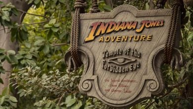 Indiana Jones Adventure sign at Disneyland