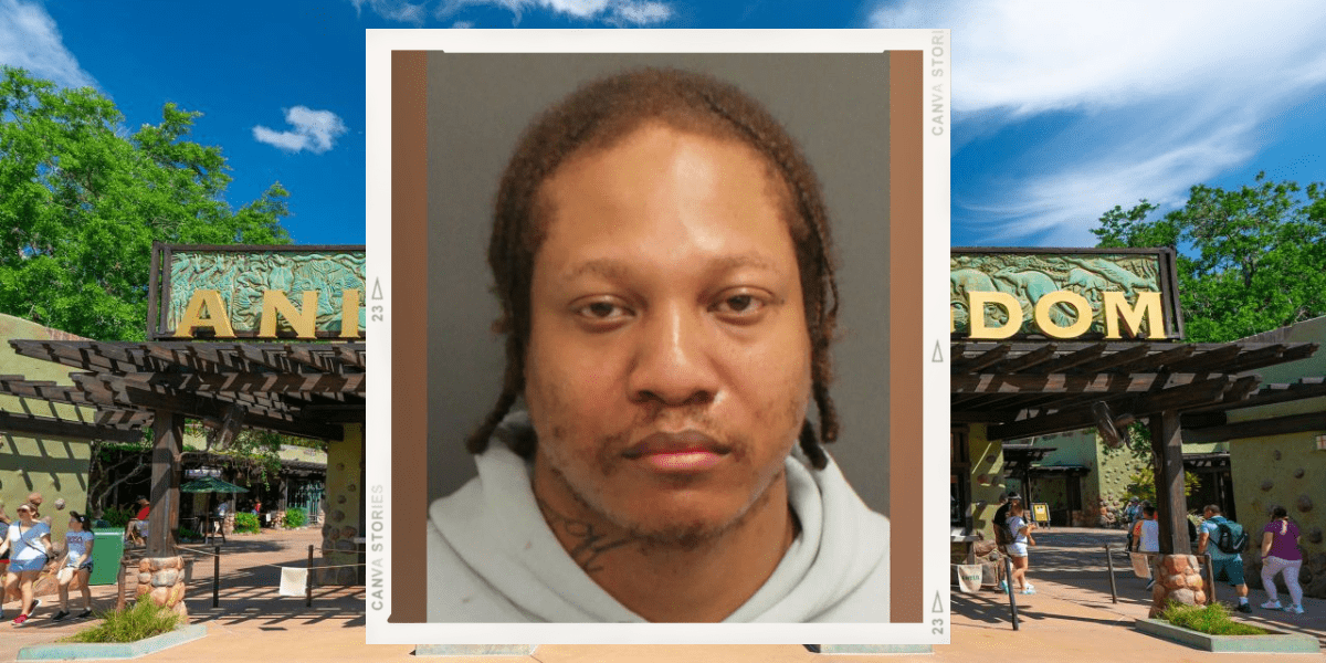 fugitive mugshot and photo of animal kingdom disney entrance