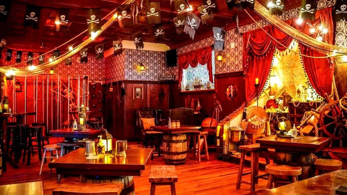 bar decorated with a Peter Pan theme