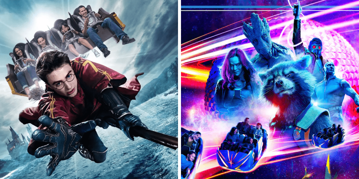 harry potter and the forbidden journey (left), cosmicrewind (right)