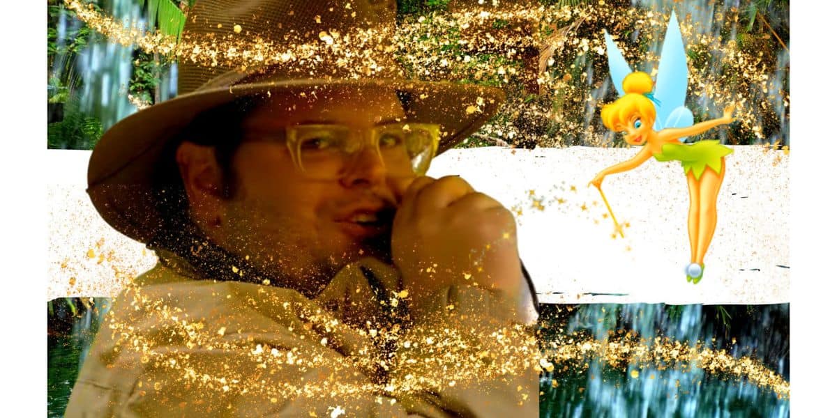 josh gad and tinkerbell jungle cruise skipper
