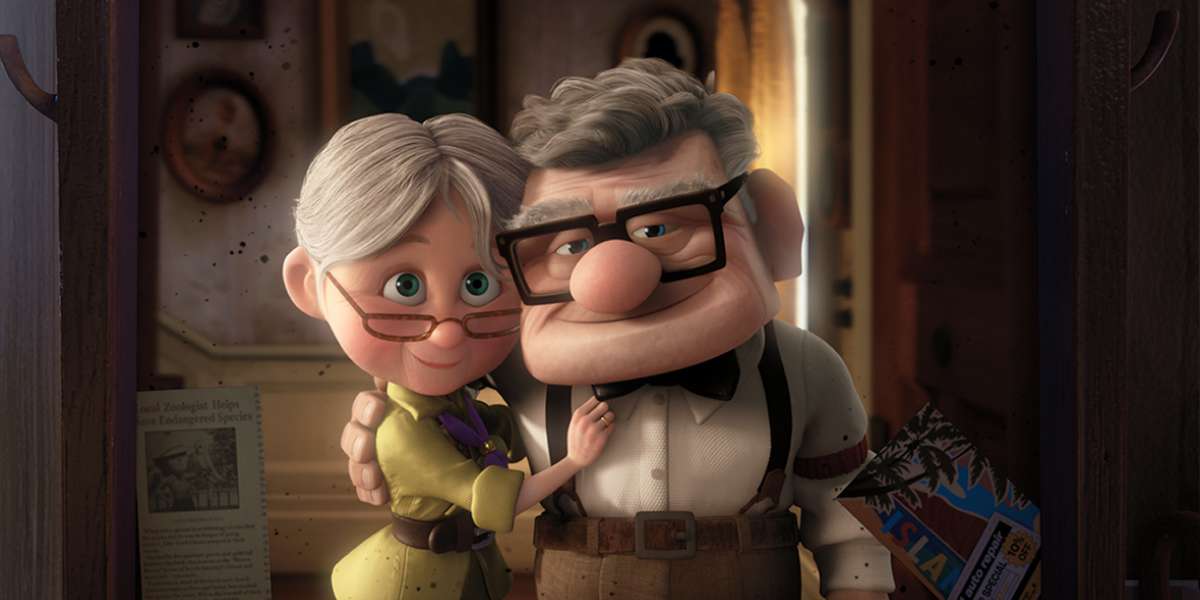 Carl and Ellie Pose for Loving Photo