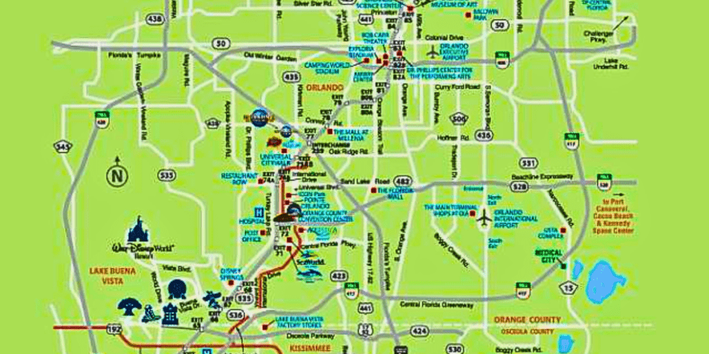 theme park map in florida