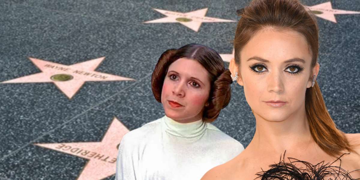 hollywood walk of fame star carrie fisher princess leia billie lourd