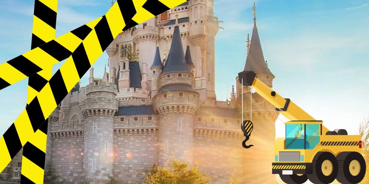 Disney castle construction
