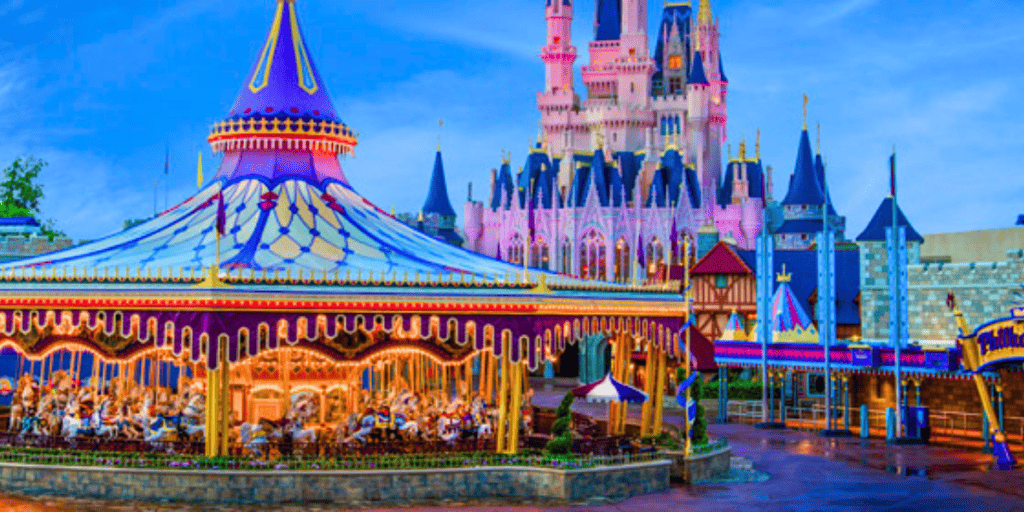 cinderella castle prince charming carrousel disney world magic kingdom