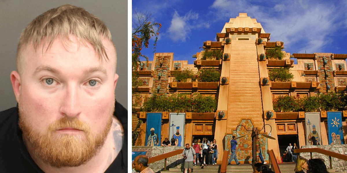 arrest mug shot and mexico pavilion at epcot disney world