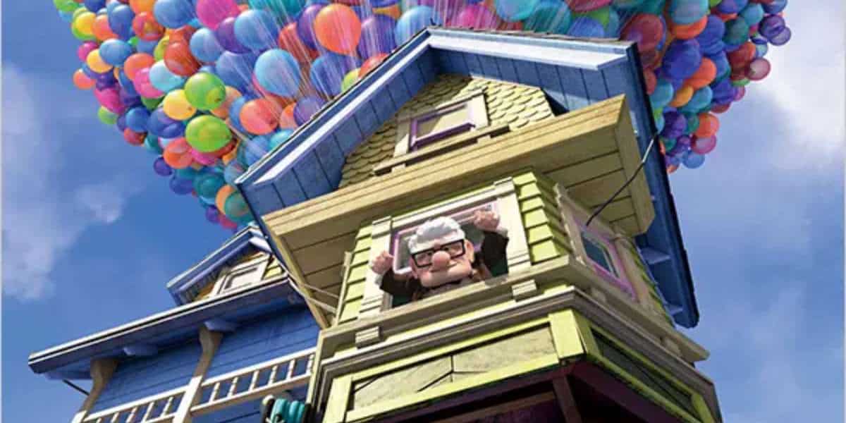 carl fredrickson up 2009 disney pixar house with balloons