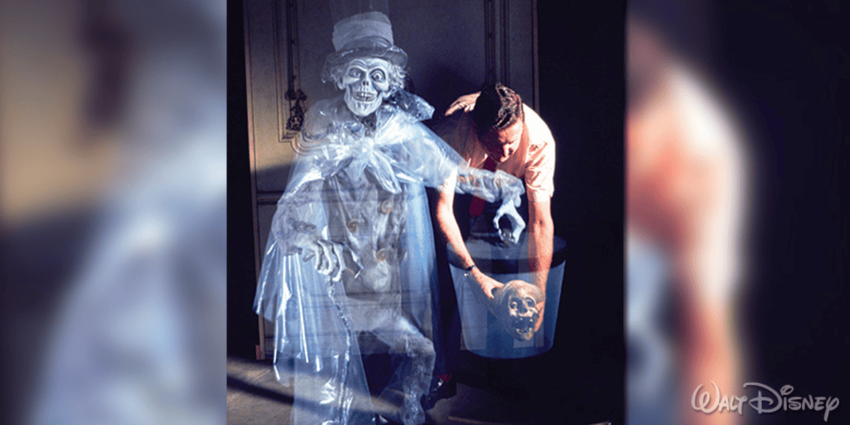 man with illusion of a ghost