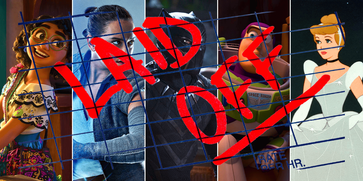 disney films and "laid off" words