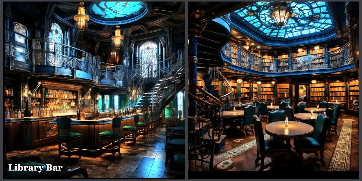 Haunted mansion cruise ship Bar