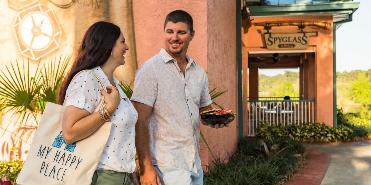 Couple outside Spyglass Grill