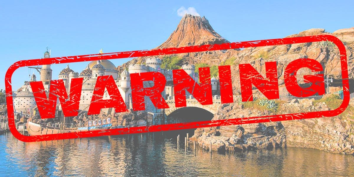 tokyo disney sea and warning sign