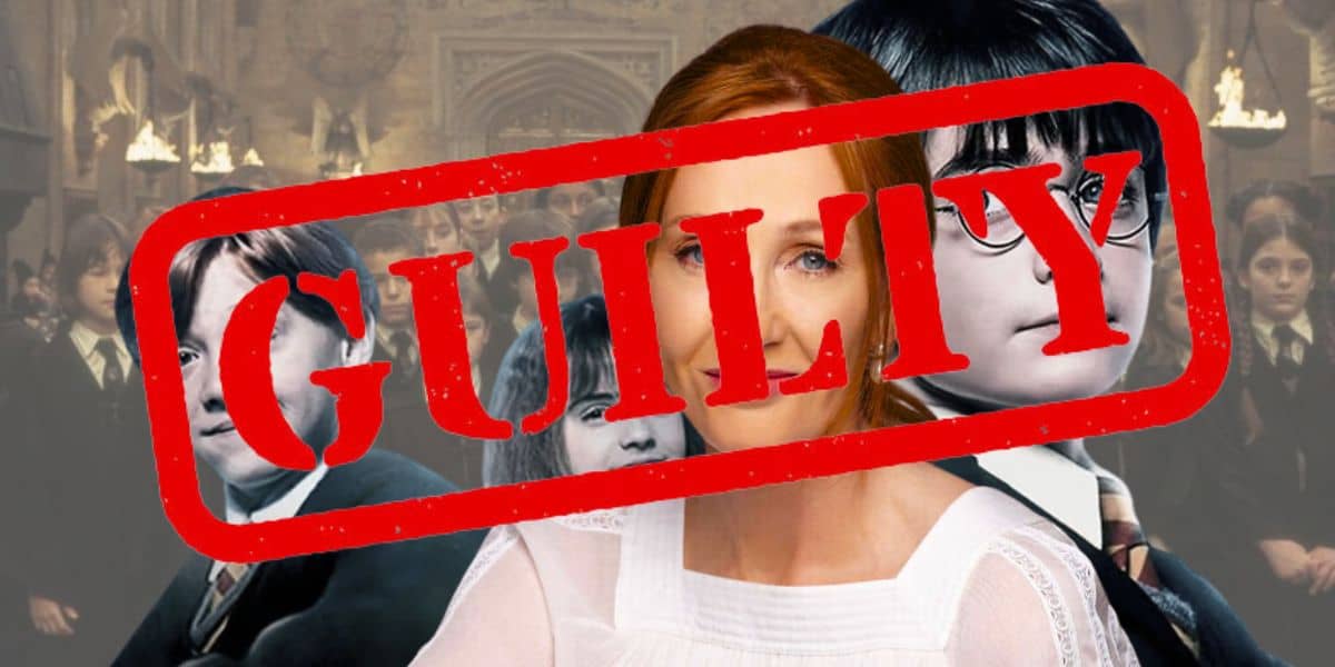 jk rowling harry potter characters and guilty stamp