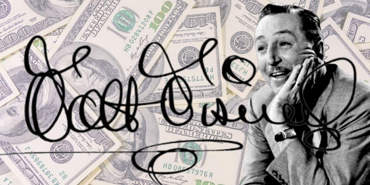 walt disney autograph