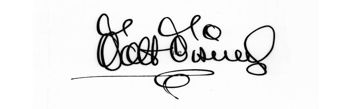 walt disney signature
