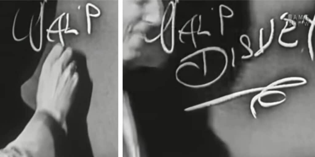 walt disney signs in on what's my line