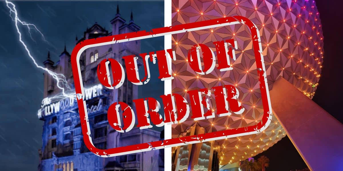 out of order disney world attractions