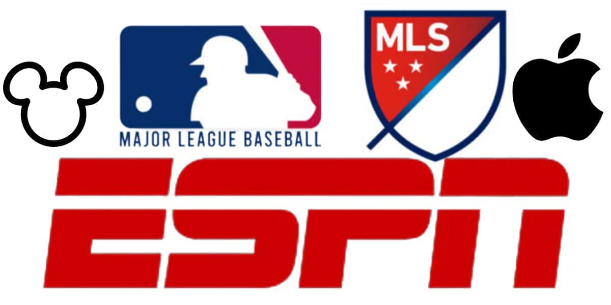 apple disney espn major league baseball major league soccer logos