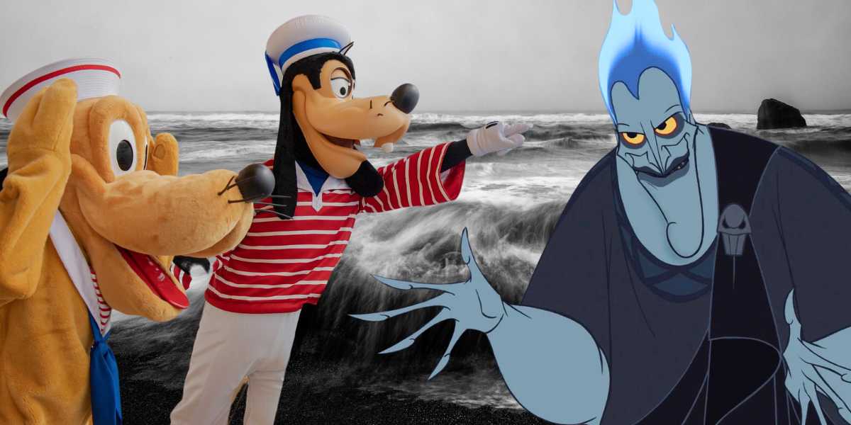 Pluto and Goofy on Disney Cruise Line with Hades
