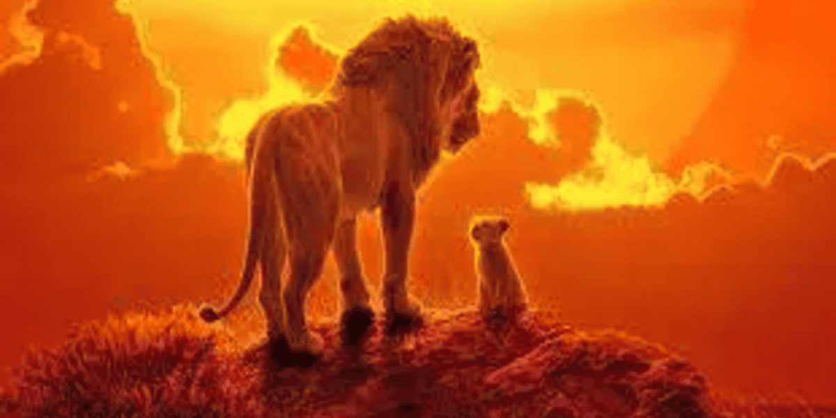 Mufasa and Simba in The Lion King 2019