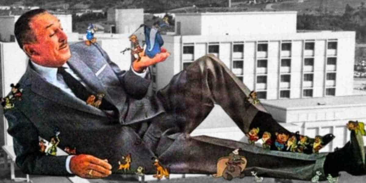 Walt Disney lying down on a table
