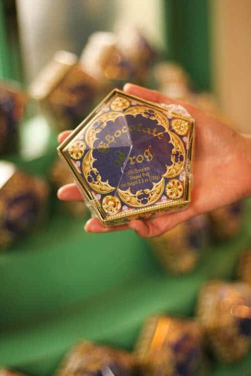 Chocolate frog in Honey Dukes at the Wizarding World of Harry Potter
