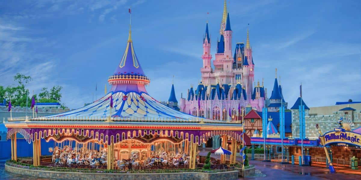 Cinderella Castle and Fantasyland in the Magic Kingdom at Walt Disney World Resort