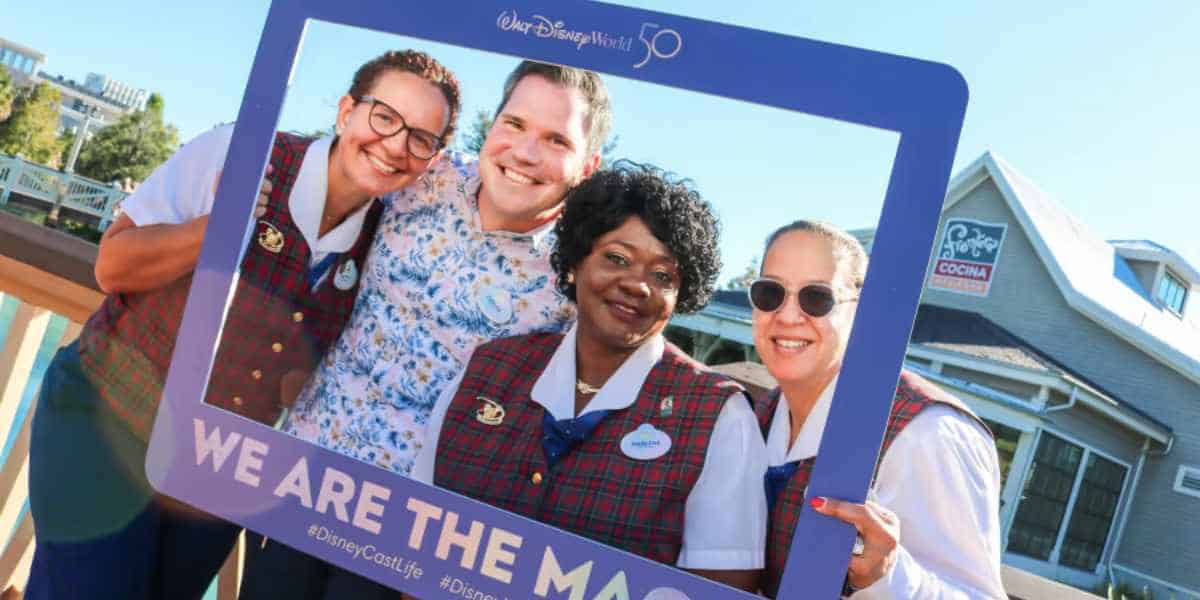 Cast members at Disney World; disney cast member discounts