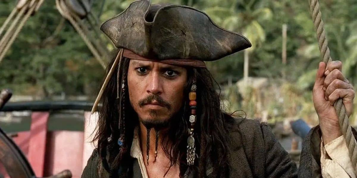Johnny Depp as Captain Jack Sparrow in Pirates of the Caribbean