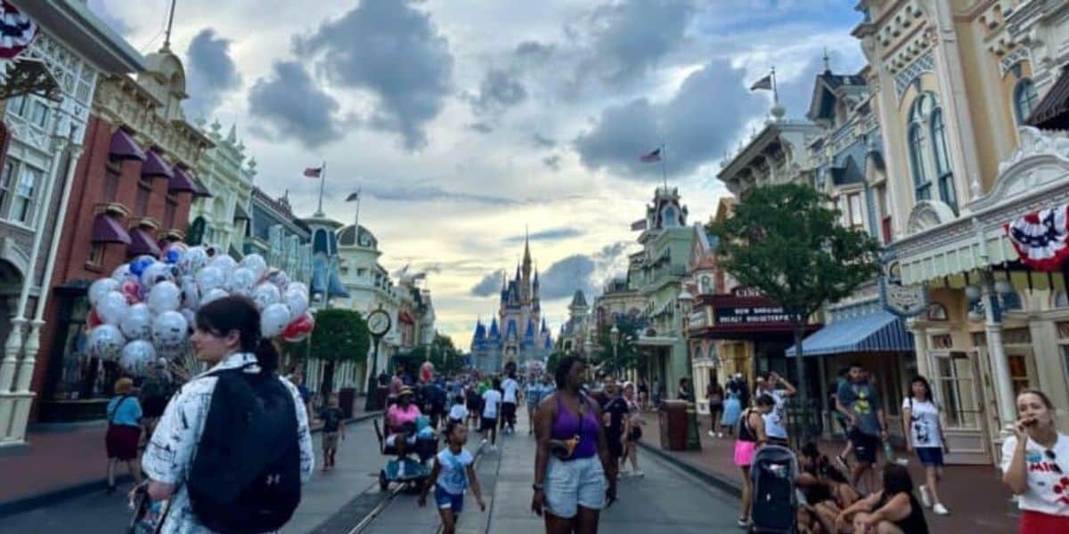 Guests on Main Street U.S.A. at Disney World
