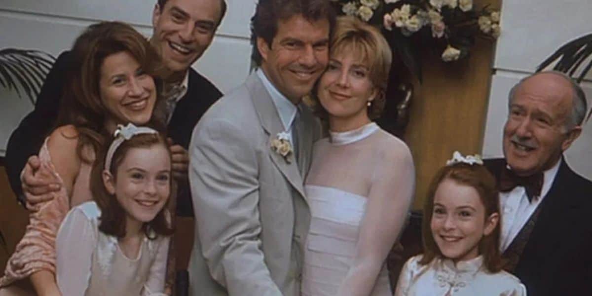 Dennis Quaid, Natasha Richardson, and Lindsay Lohan in The Parent Trap