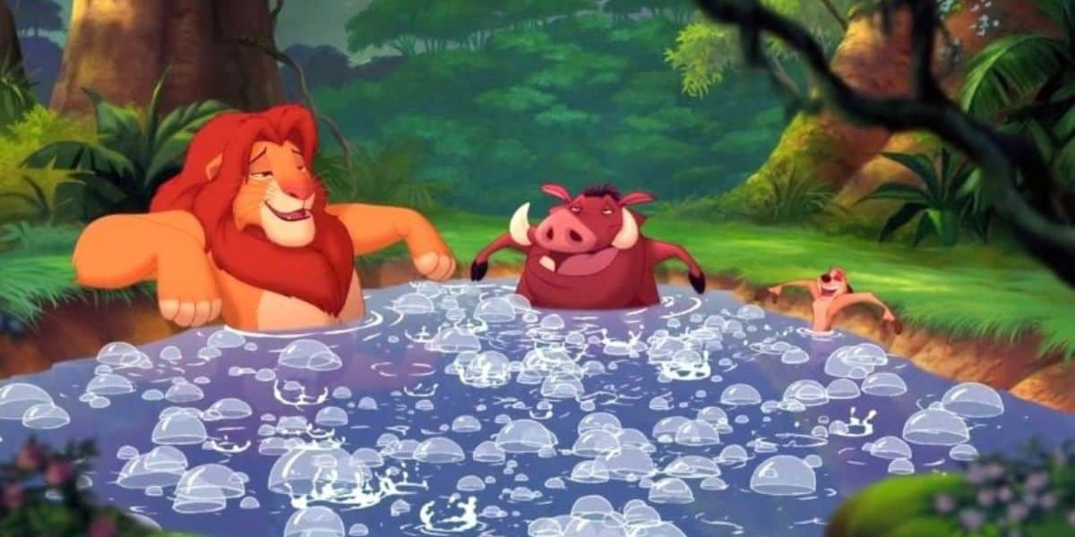 Simba, Timon, and Pumbaa in The Lion King 1 1/2