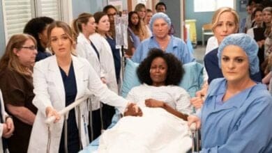 Elisabeth Finch in Grey's Anatomy before her cancer scandal