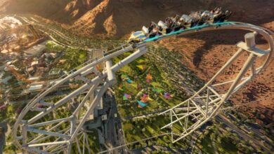 Falcons Flight roller coaster concept art