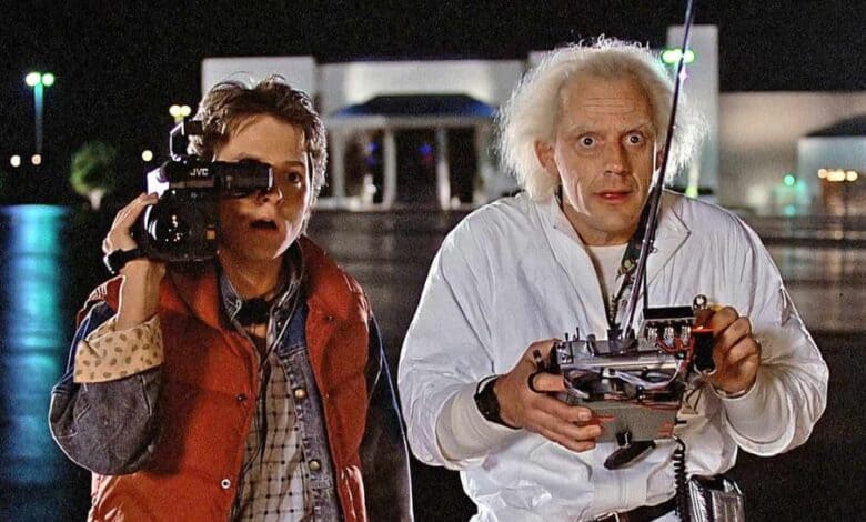 Michael J Fox and Christopher Lloyd in 'Back to the Future'