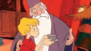 Arthur and Merlin in The Sword in the Stone