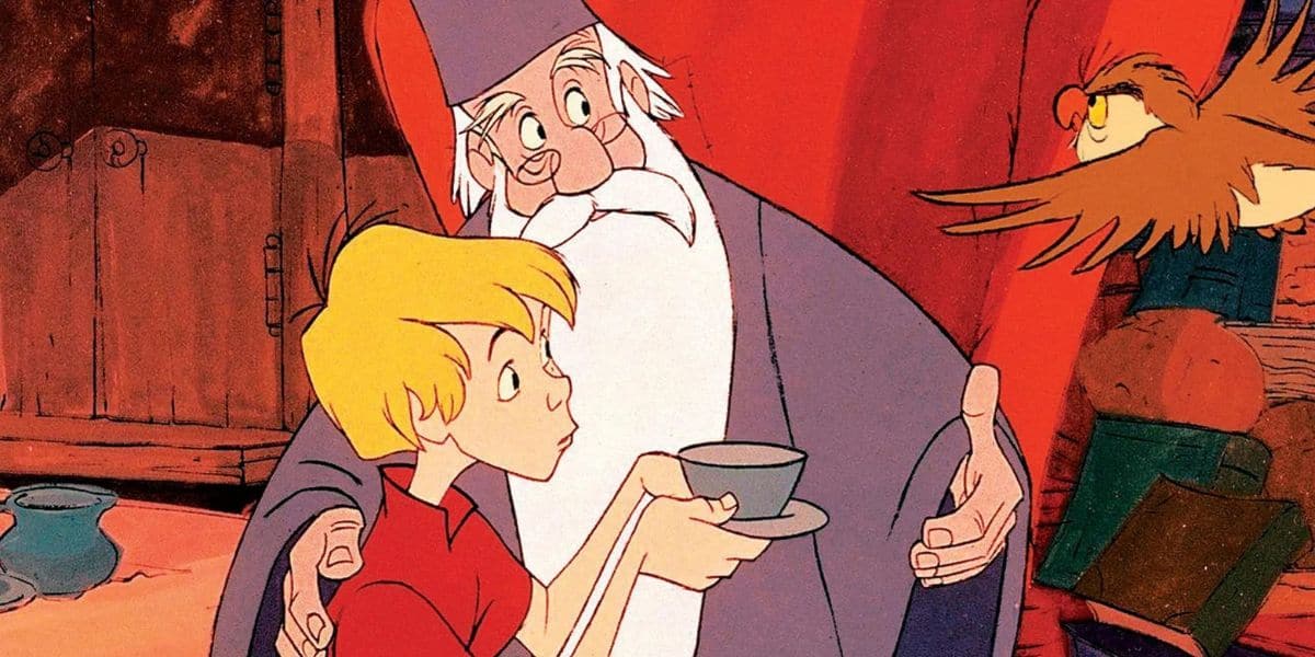 Arthur and Merlin in The Sword in the Stone