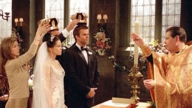Cameron Mathison and Esta TerBlanche in All My Children