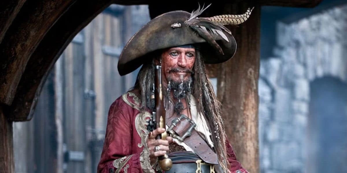 Keith Richards and Captain Teague in Pirates of the Caribbean