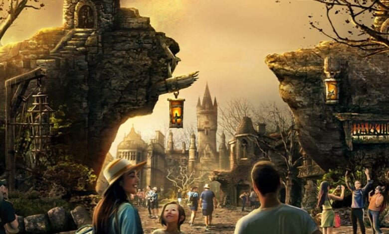 Concept art for Dark Universe at Universal Epic Universe