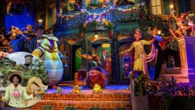 Tiana's Bayou Adventure with an insert of Tiana and Louis
